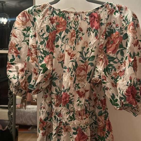 Anthropologie Somerset Green and Pink Floral Maxi Dress - Picture 6 of 8